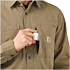 Robuster Flex®-Hemdjac mit entspannter Passform, Canvas-Fleecefutter und Druckknöpfen vorne